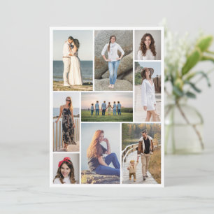 Create Your Own 9 Photo Collage Note Card