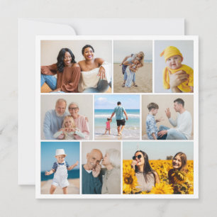 Create Your Own 9 Photo Collage Note Card