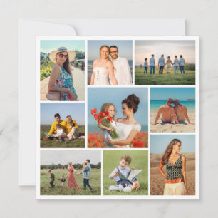 Create Your Own 9 Photo Collage Note Card
