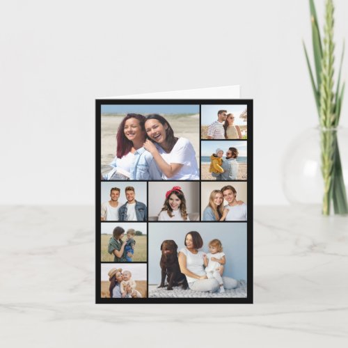 Create Your Own 9 Photo Collage Note Card