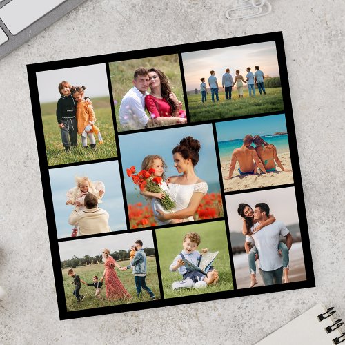 Create Your Own 9 Photo Collage Note Card