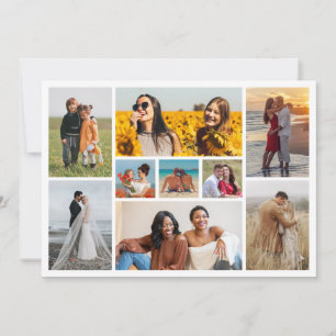 Create Your Own 9 Photo Collage Note Card
