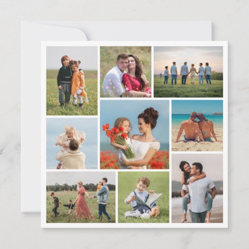 Create Your Own 9 Photo Collage Note Card