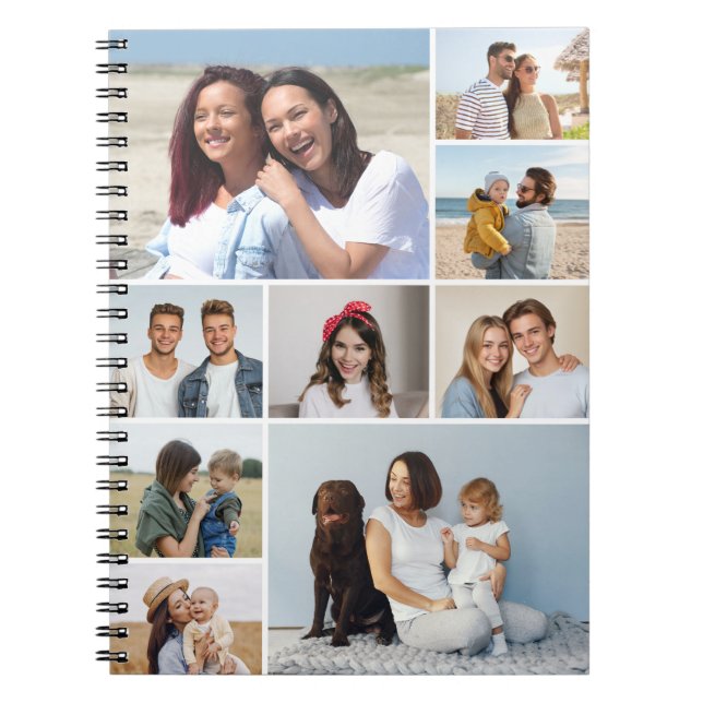 Create Your Own 9 Photo Collage Notebook (Front)