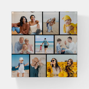 Create Your Own 9 Photo Collage Paperweight