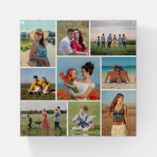 Create Your Own 9 Photo Collage Paperweight
