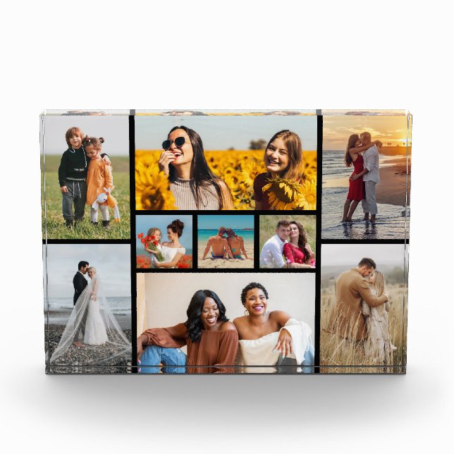 Create Your Own 9 Photo Collage Photo Block (Front)