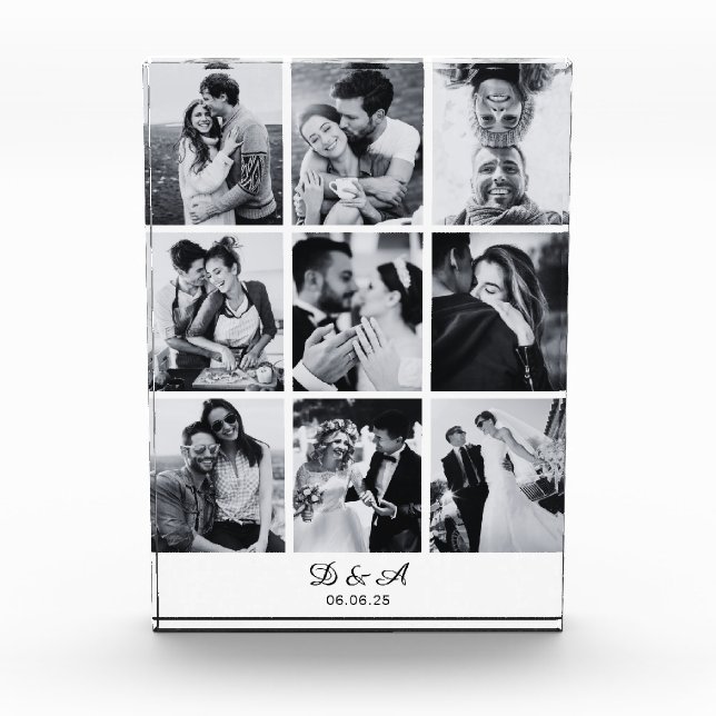 Create Your Own 9 Photo Collage Photo Block (Front)