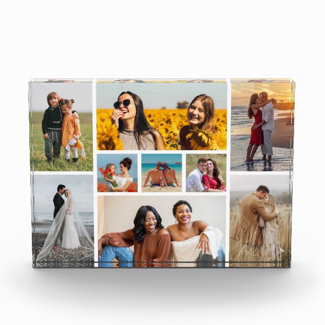 Create Your Own 9 Photo Collage Photo Block (Front)