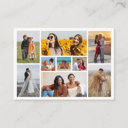 Create Your Own 9 Photo Collage Place Card