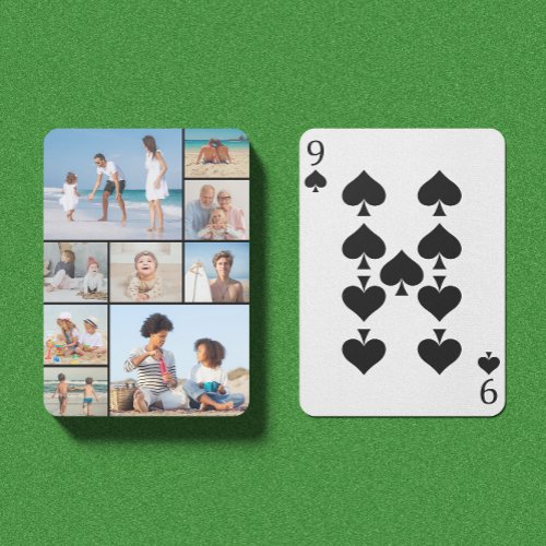 Create Your Own 9 Photo Collage Playing Cards