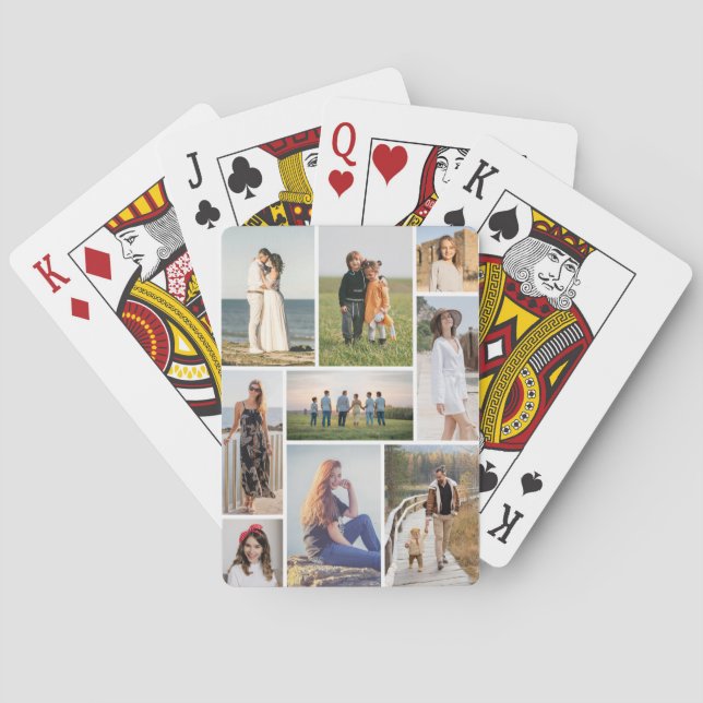 Create Your Own 9 Photo Collage Poker Cards (Back)