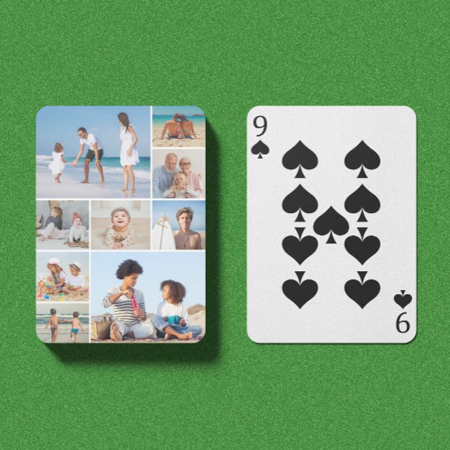 Create Your Own 9 Photo Collage Poker Cards (9 Photo Collage Playing Cards)