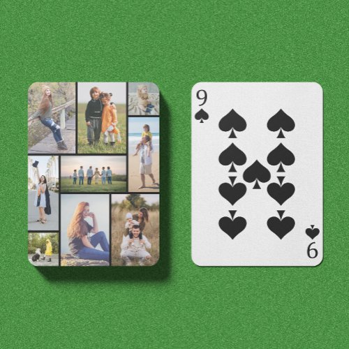 Create Your Own 9 Photo Collage Poker Cards