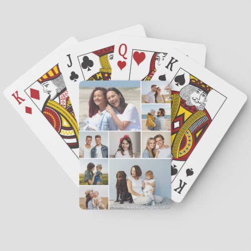 Create Your Own 9 Photo Collage Poker Cards
