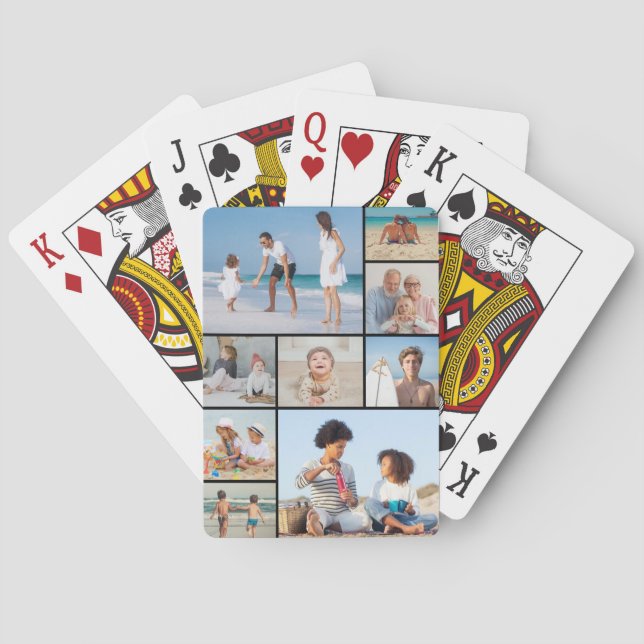Create Your Own 9 Photo Collage Poker Cards (Back)