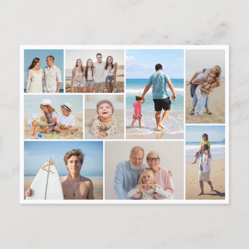 Create Your Own 9 Photo Collage Postcard