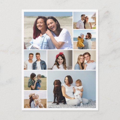 Create Your Own 9 Photo Collage Postcard