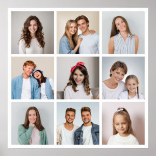 Create Your Own 9 Photo Collage Poster