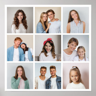 Create Your Own 9 Photo Collage Poster