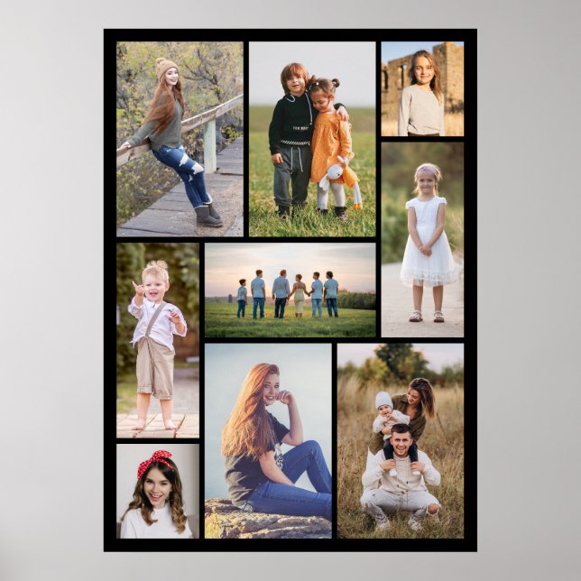 Create Your Own 9 Photo Collage Poster (Front)