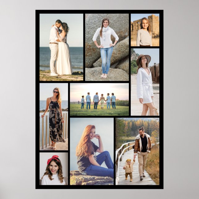 Create Your Own 9 Photo Collage Poster (Front)
