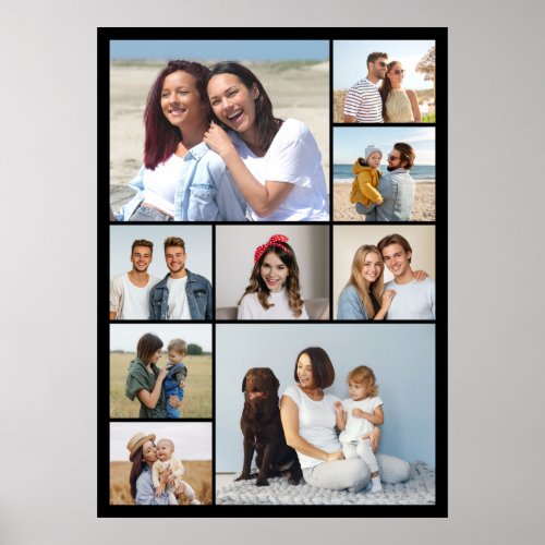 Create Your Own 9 Photo Collage Poster