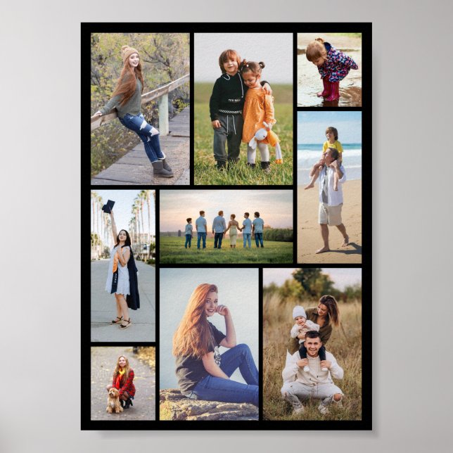 Create Your Own 9 Photo Collage Poster (Front)