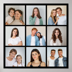 Create Your Own 9 Photo Collage Poster