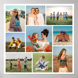 Create Your Own 9 Photo Collage Poster