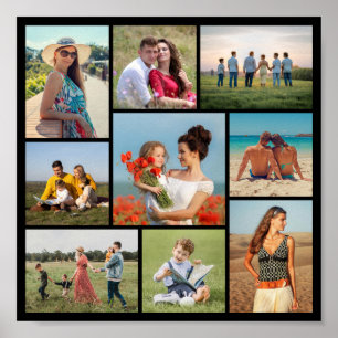 Create Your Own 9 Photo Collage Poster