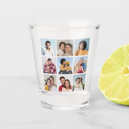 Create Your Own 9 Photo Collage Shot Glass