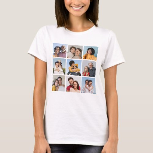 Create Your Own 9 Photo Collage T_Shirt