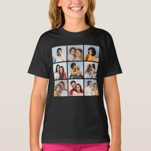 Create Your Own 9 Photo Collage T_Shirt