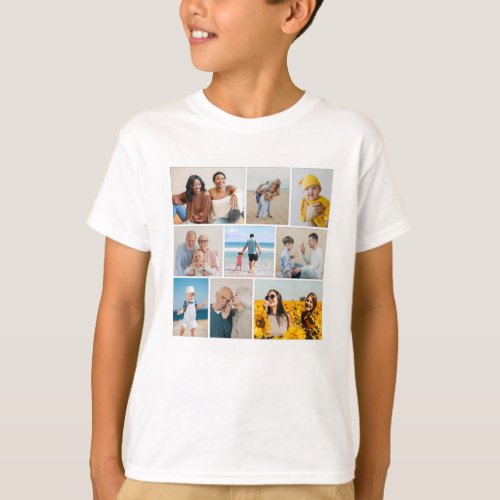 Create Your Own 9 Photo Collage T_Shirt