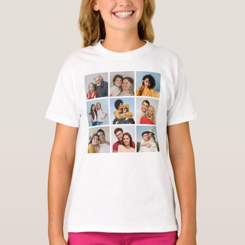 Create Your Own 9 Photo Collage T_Shirt