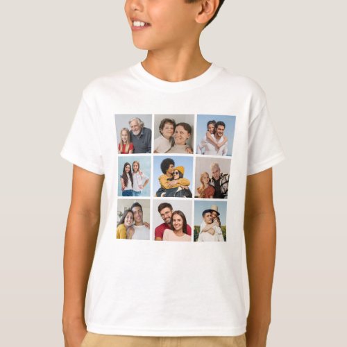 Create Your Own 9 Photo Collage T_Shirt
