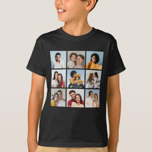 Create Your Own 9 Photo Collage T_Shirt