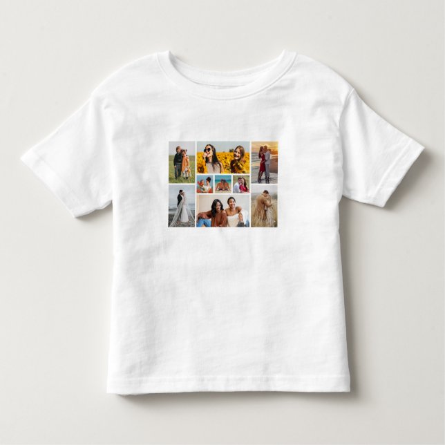 Create Your Own 9 Photo Collage Toddler T-shirt (Front)