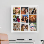 Create Your Own 9 Square Photo Collage Poster<br><div class="desc">Create your own 9 square photo collage poster using this simple personalized picture template,  it's so easy to replace with your own special memories!</div>