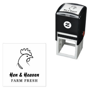 Create Your Own Abstract Chicken Farm Line Art Self-inking Stamp