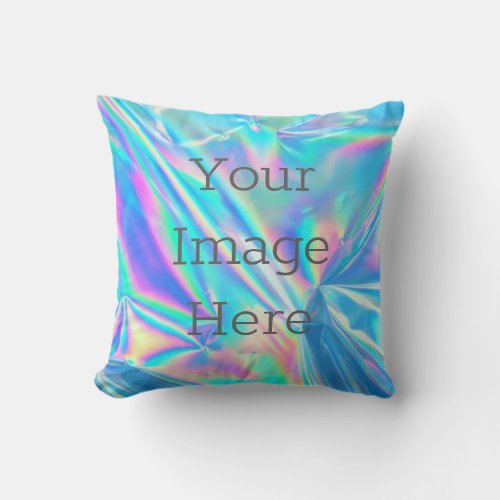 Create Your Own Abstract Faux Iridescent Rainbow Throw Pillow