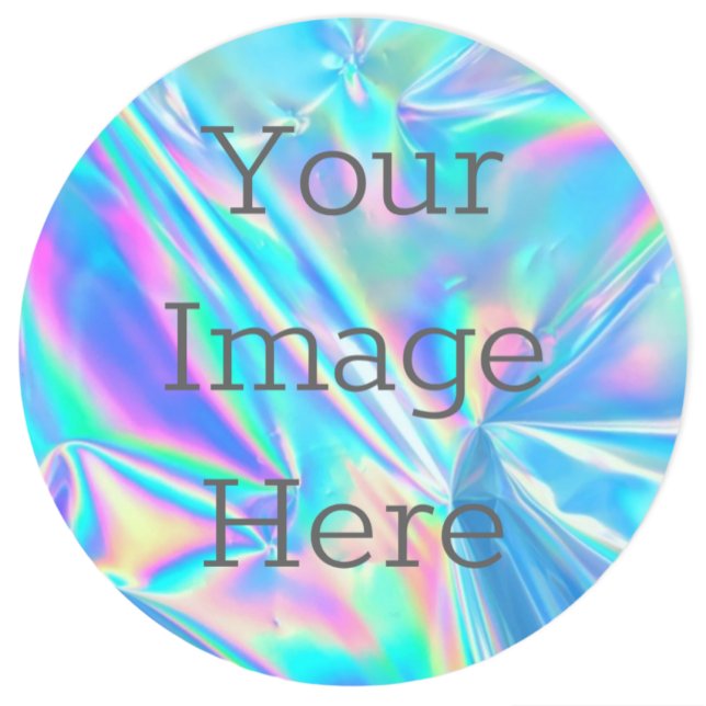 Create Your Own Abstract Metallic Faux Iridescent Classic Round Sticker (Creator Uploaded)