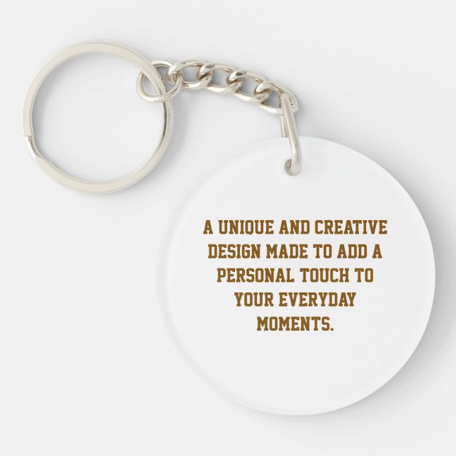 Create Your Own Acrylic Keychain (Front)