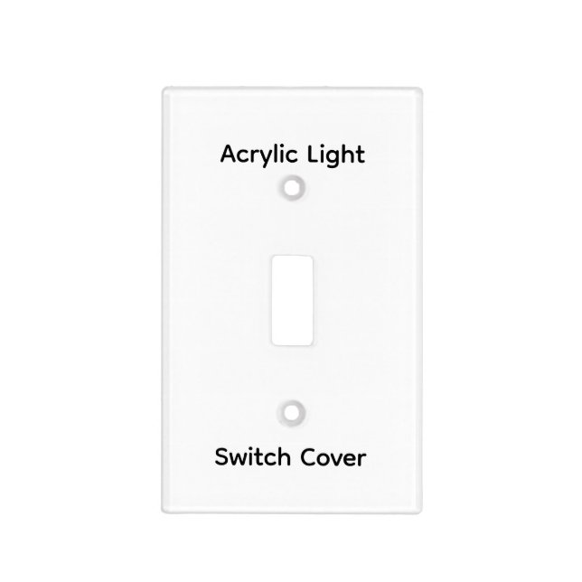 Create Your Own Acrylic Light Switch Cover (Front)