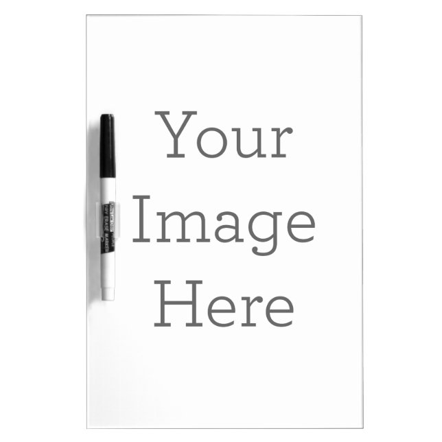 Medium w/ Pen
12" L x 8" W Dry Erase Board, Foam Adhesive, Pen holder attached (Front)