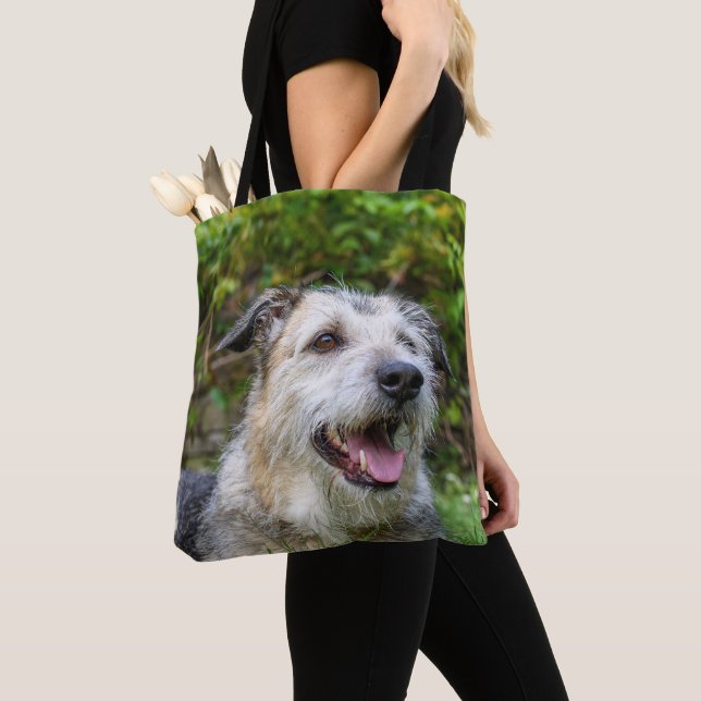 Create Your Own Add 2 Photos Custom Tote Bag (Close Up)