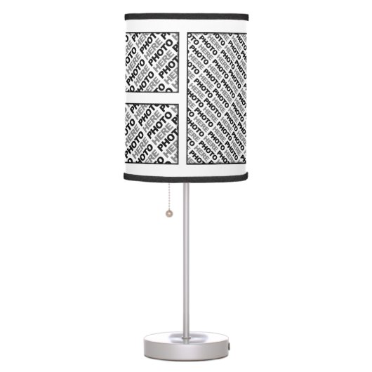 Create Your Own Add 6 Mixed Photos Table Lamp (Right)