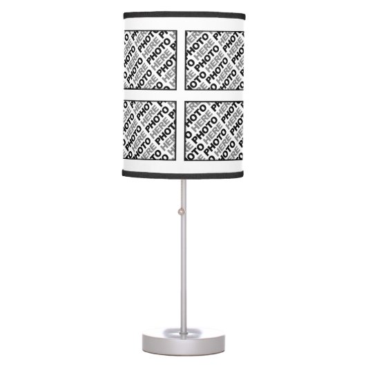 Create Your Own Add 6 Mixed Photos Table Lamp (Front)