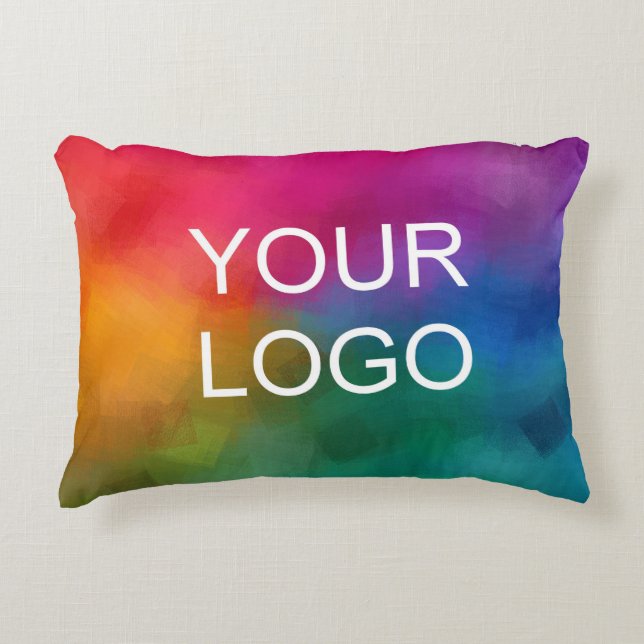 Create Your Own Add Business Company Logo Image Accent Pillow (Front)